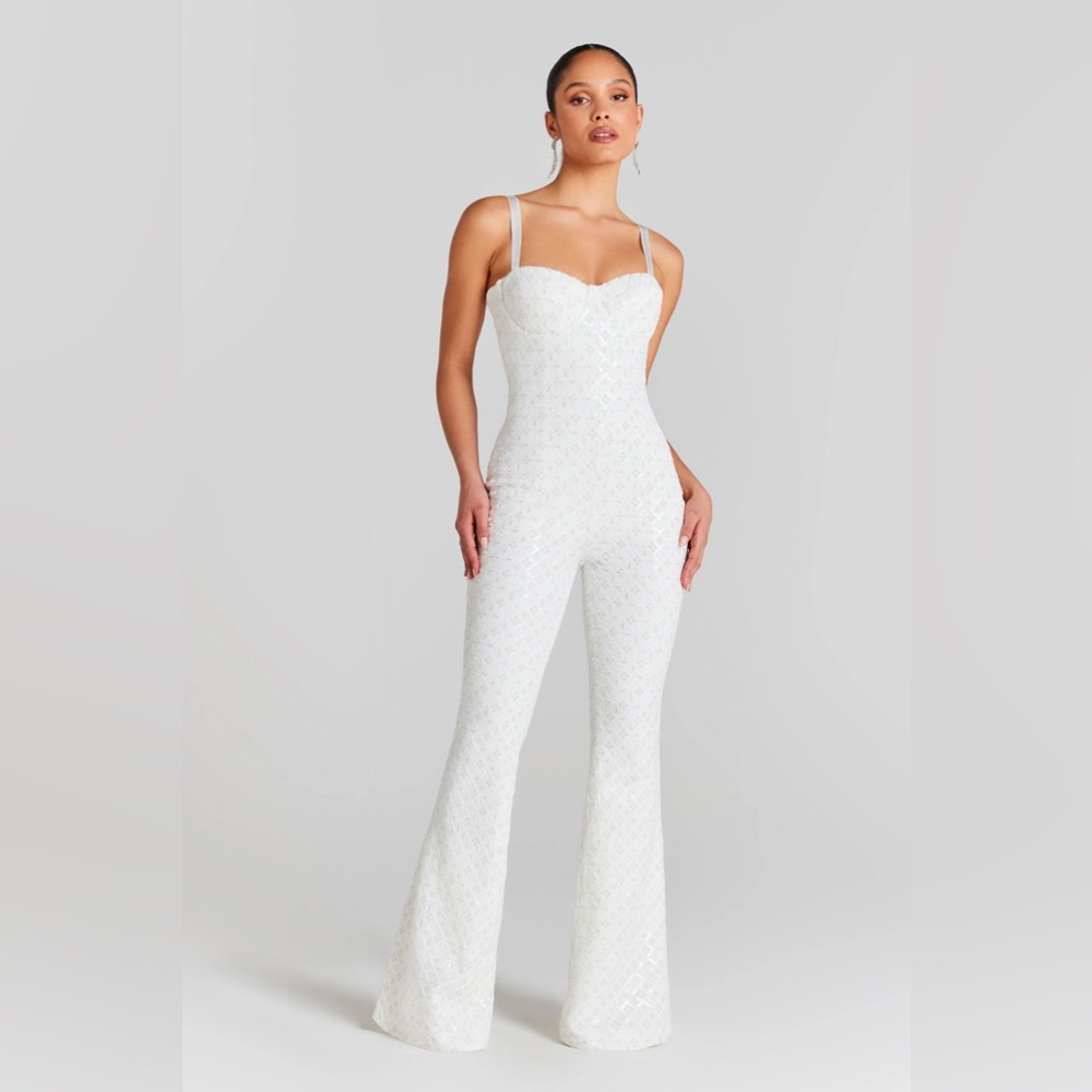 Nadine Merabi Hailey White Jumpsuit